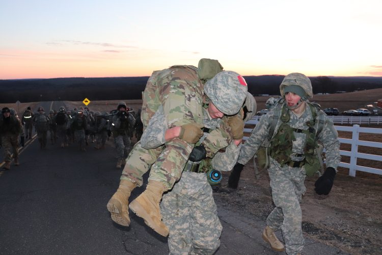 Platoon conducts a CASEVAC exercise