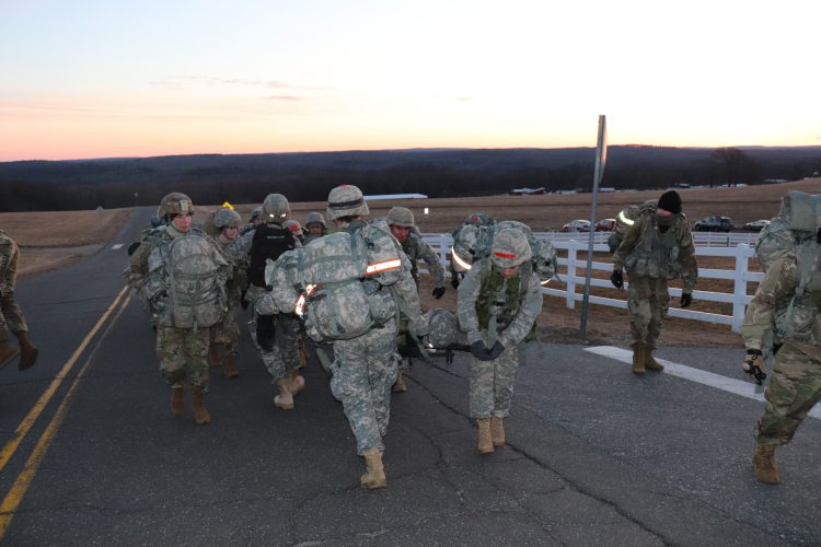 Platoon conducts a CASEVAC exercise